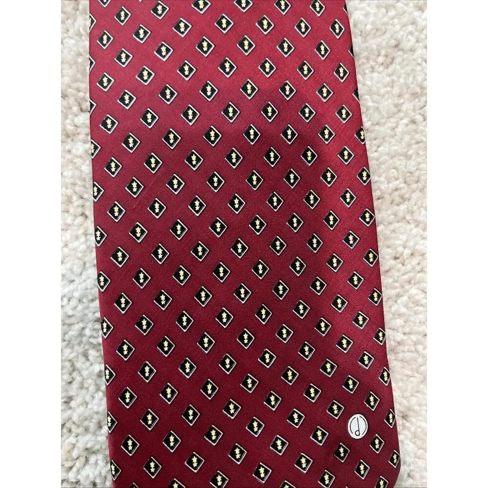 DUNHILL MENS RED TIE 100% SILK HAND MADE GREAT CONDITION!